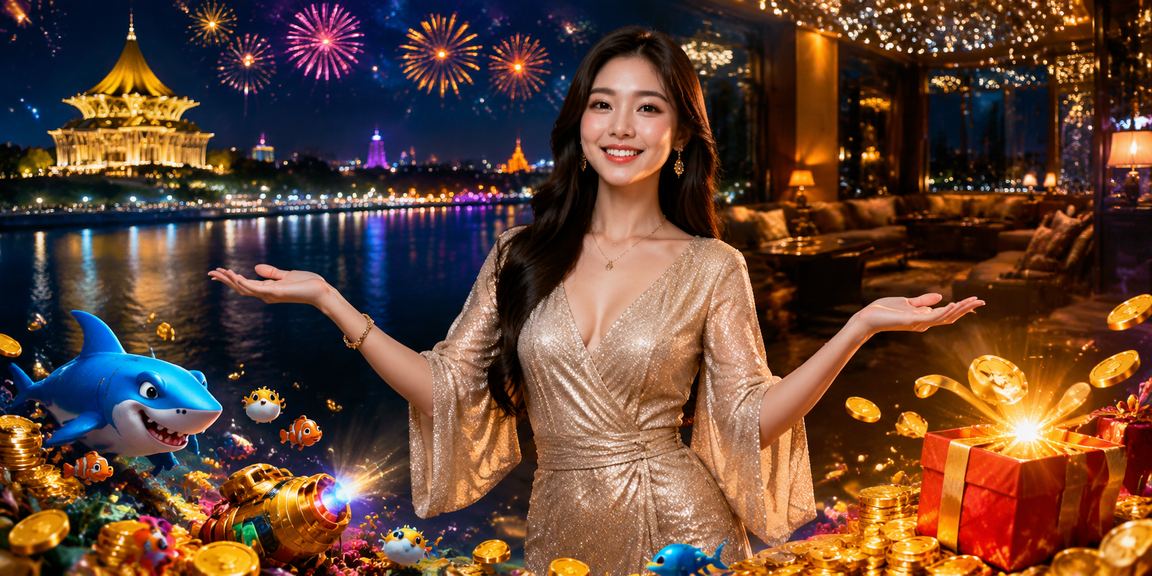 Permainan tembak ikan gaya Melayu di Kuching dengan grafik warna-warni